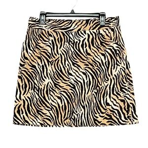 zenergy‎ Golf by Chico's Zebra Print A Line Mini Skort Size 1-Medium/8 Pockets